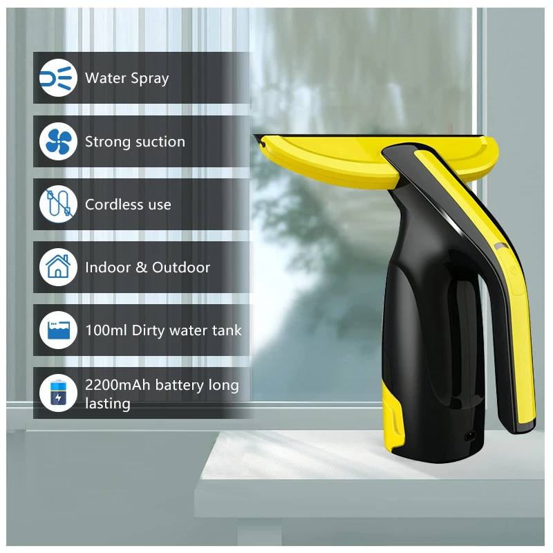 Modern Cordless Multifunction Rechargeable Handheld Glass Scraper Window Cleaner,For Window Tiles Glass Car