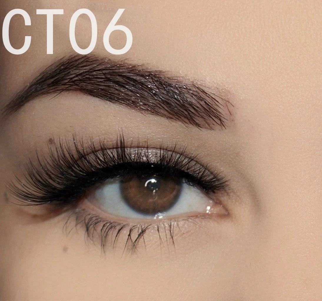 False Strip Lashes D Curly Clear Brand Natural Wispy Fluffy Lashes 15 Mm Cat Eyes Fake Faux Wholesale Eyelashes Mink