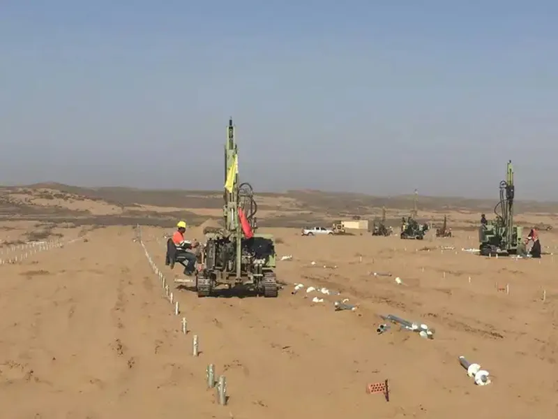 crawler mounted solar ground screw mounting pile driver for sale