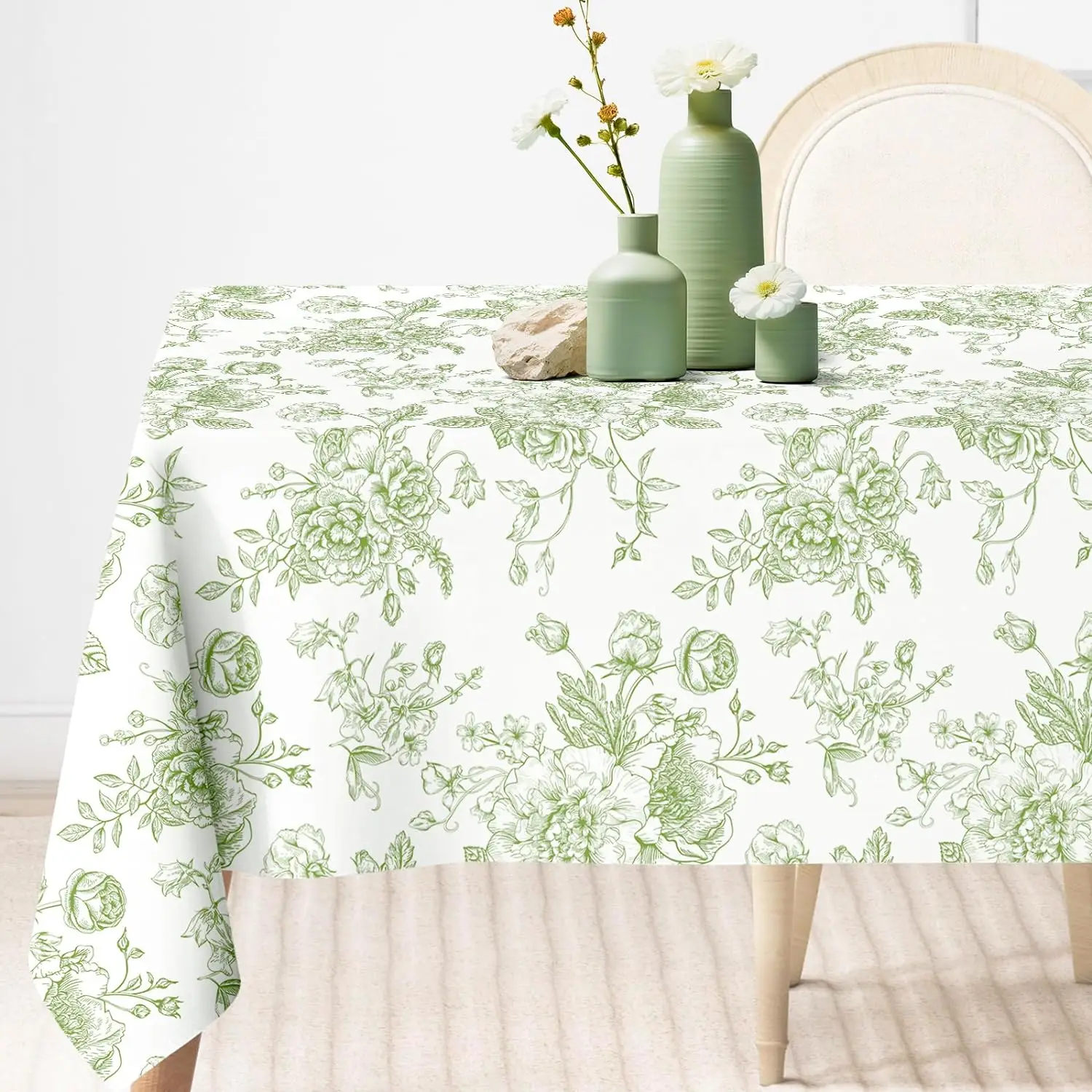 Skymoving New Wholesale Custom Floral Table Clothes Polyester Printed Fade Resistant Tablecloths for Decor Kitchen Accessories