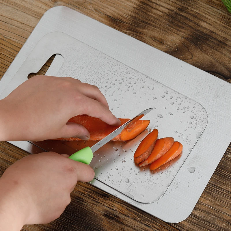 Titanium Cutting Boards Kitchen Double-Sided Chopping Board Portable Food Grade Cutting Mat Serving Tray for Outdoor Camping