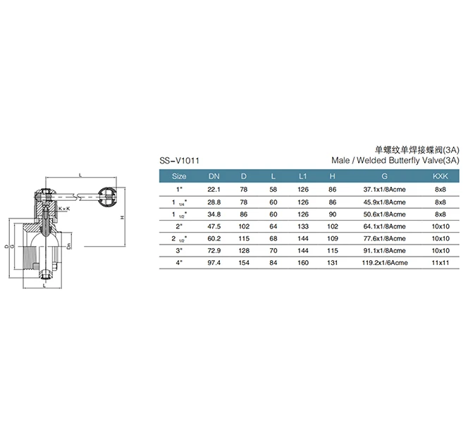 Sanitary Food Grade Ss 4' 6' 8' Inch Big Medical Welding Butterfly Valve Air Spring Price 3A