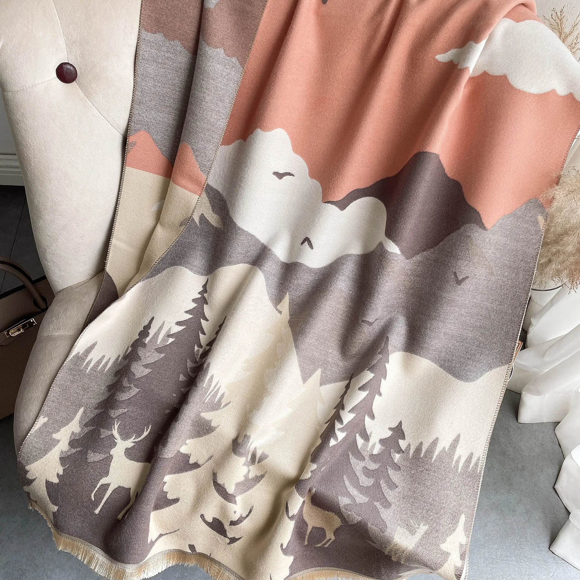 Top Sale Poncho For Women Autumn Winter Imitation Cashmere Poncho Scarves And Shawls