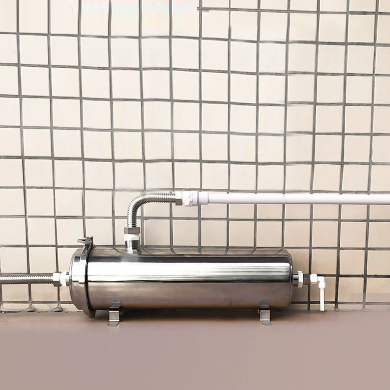 stainless steel filter housing pvdf washable ultrafitration membrane water purifier mineral stones well rain water filter