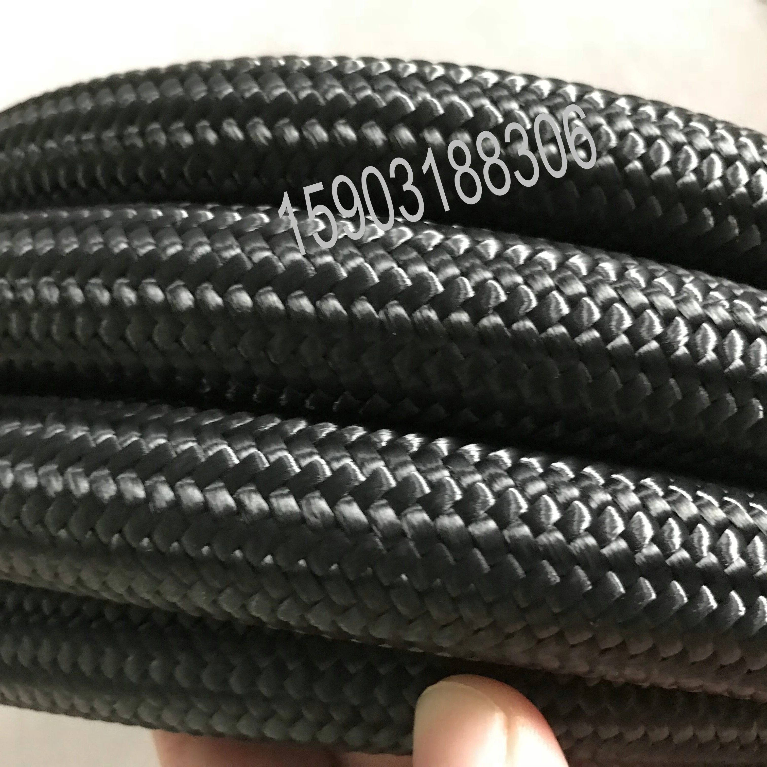 
AN12 car universal modification stainless steel wire braiding black nylon woven cover oil cooler automotive fuel hose 
