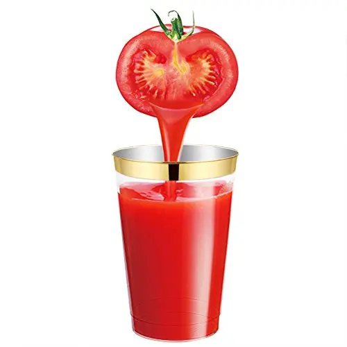 
Plastic Cup with Gold Rim Wedding Disposable Plastic Cups 