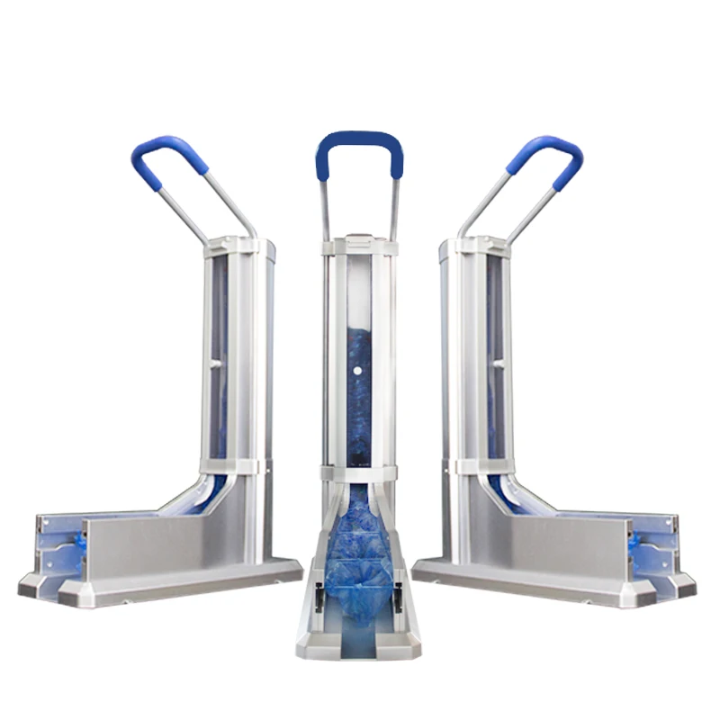 Automatic shoes cover dispenser machine with handle with 100 pieces pe shoes cover for factory
