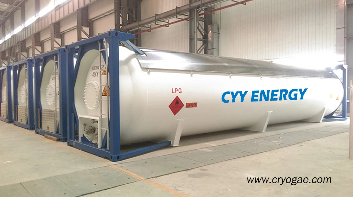 High Quality  Cryogenic ISO Tank Container for LOX LIN LAr LCO2 LNG LN2 with Low Price ASME Standard