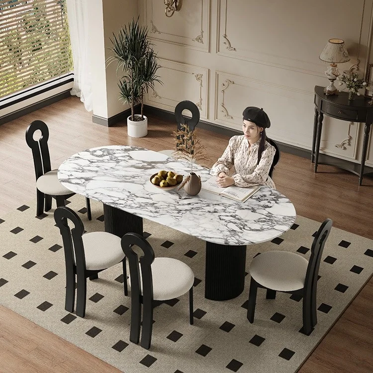 Middle ancient style Luxury nordic Design Wood Dining Chairs With Top Grain Leather Of Furniture Dining Room Chair