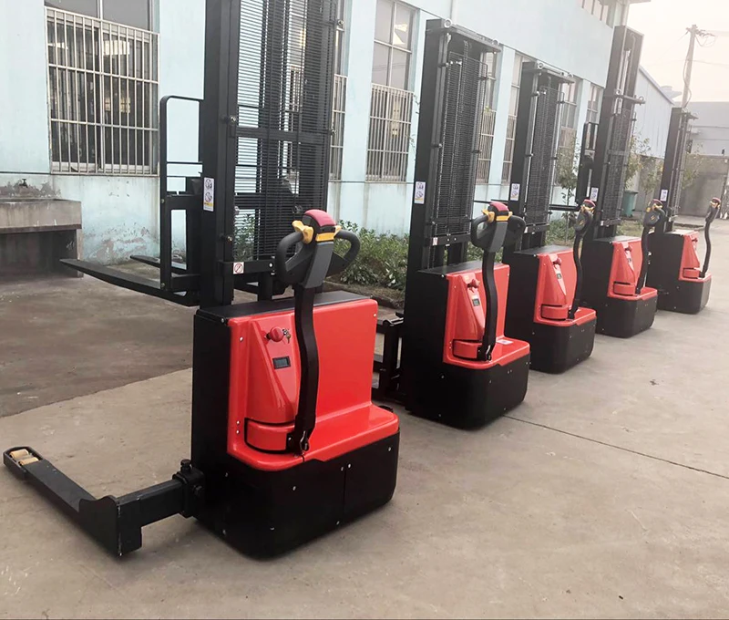 1 ton 3m electric stacker DC motor economical full-automatic stacker with 3 stage mast