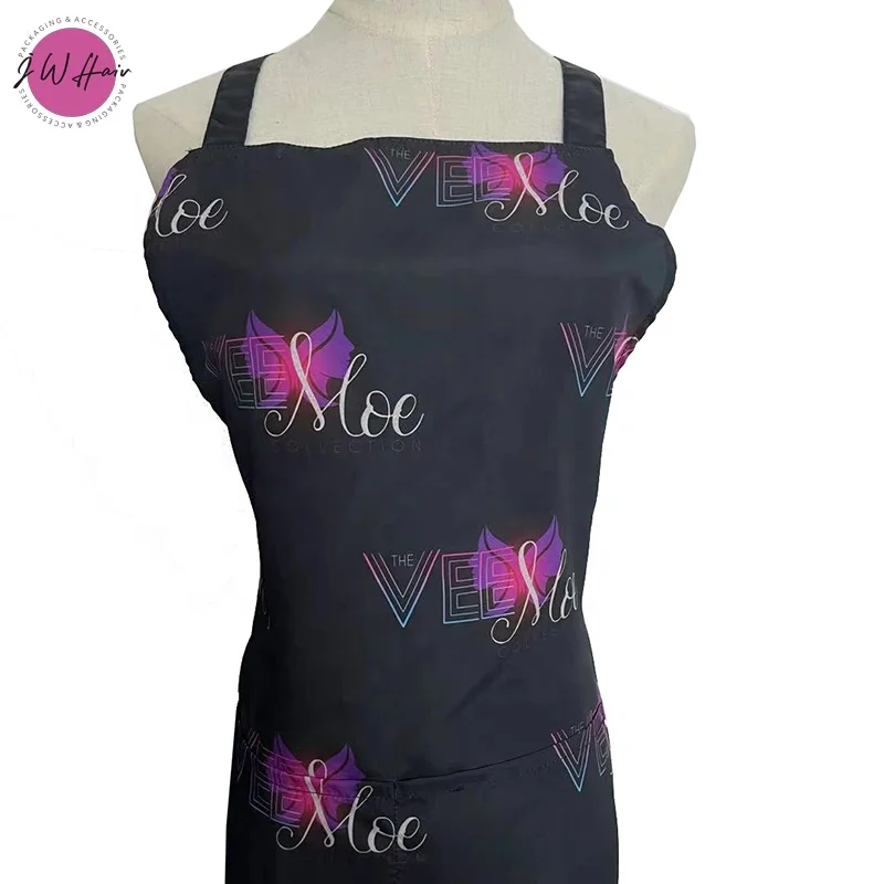 Custom All Over Print Logo Barber Capes Hairdressing Waterproof Salon Cape and Apron