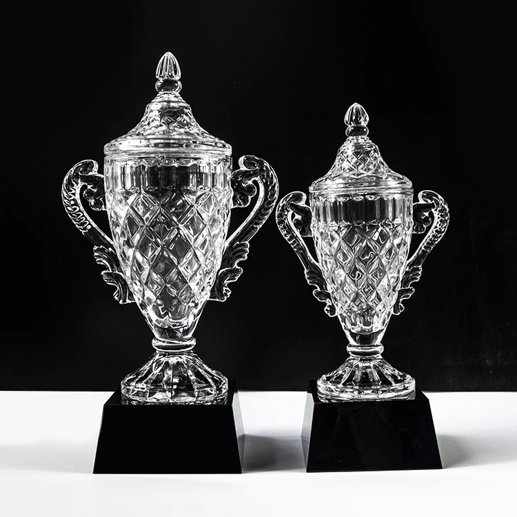 HDW factory wholesale k9 crystal trophy Custom Crystal Award Cup Trophy