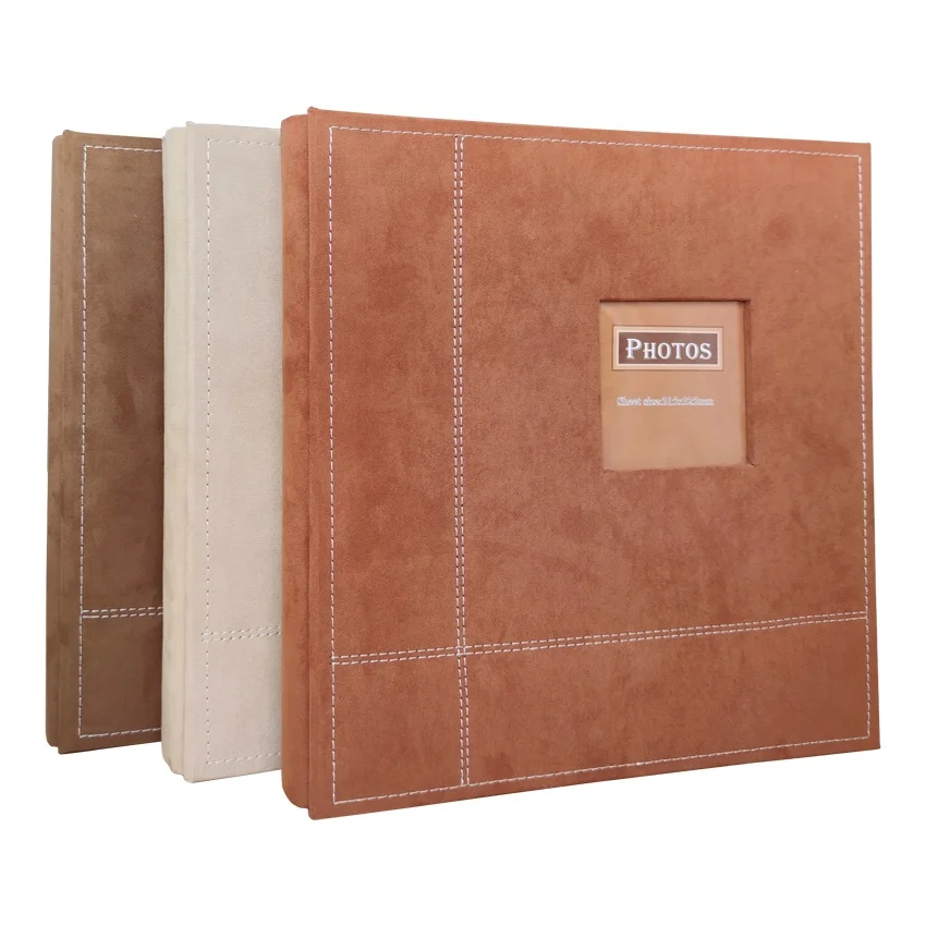 Guanmei Self Adhesive Photo Album Magnetic Scrapbook Album 80 Magnetic Double Side Pages Linen Hardcover DIY Photo Album