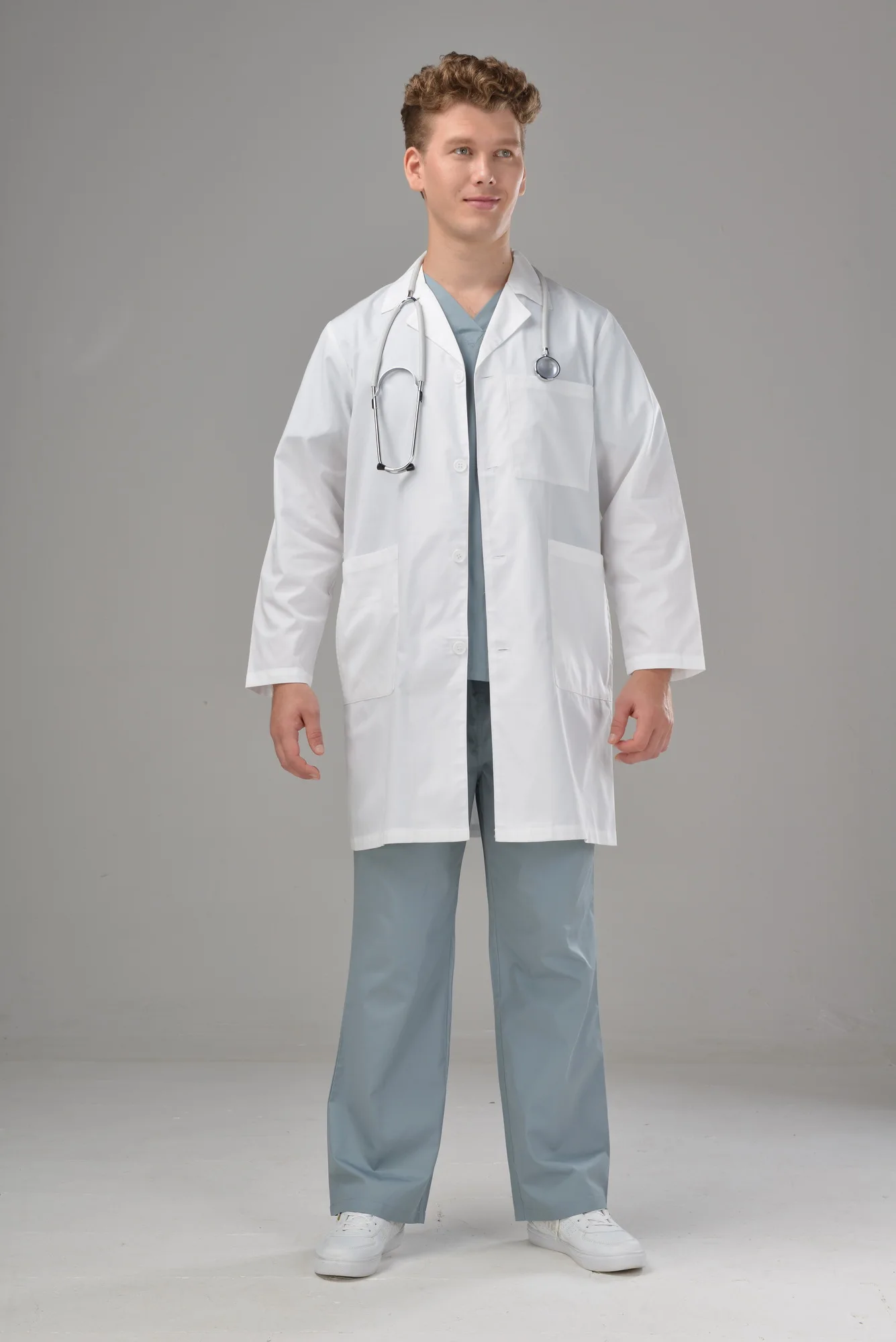hospital use uniform white doctor lab coat