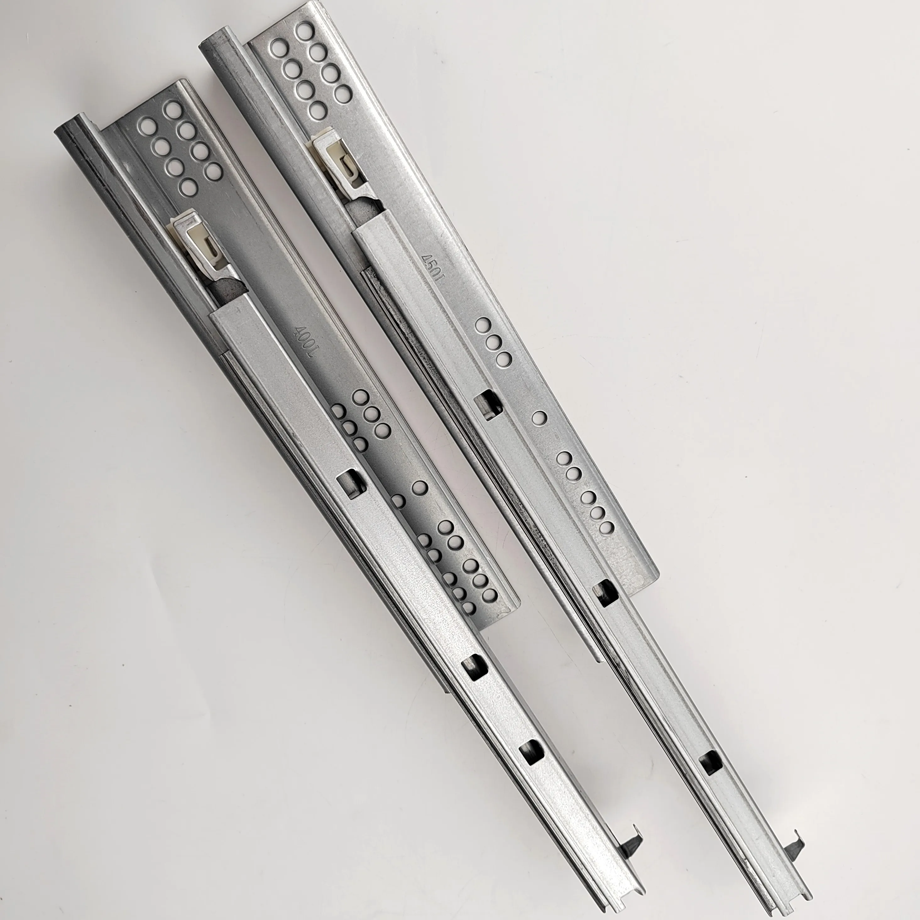 Custom Steel Concealed 3 Folding Drawer Guide Kitchen Metal Telescopic Cabinet Rails Soft Closing Heavy Duty Drawer Slides