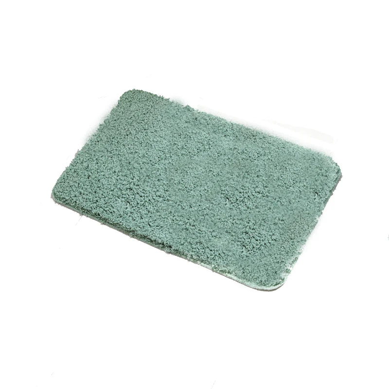 Water Absorbent Polyester Soft Washable Cute  Bathroom Rug Custom Solid Non Slip Anti Slip Microfiber Cushioned Bath Mat