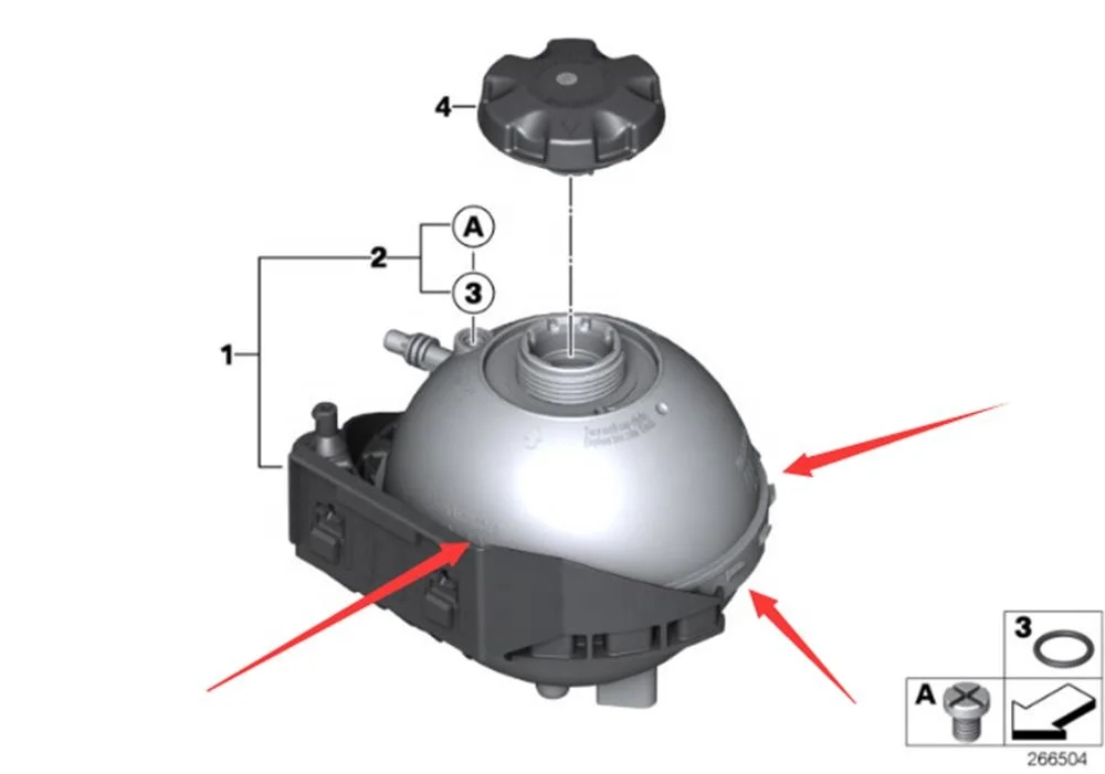Expansion Tank for bmw F30 F35 Expansion Tank F20 F30 F32 F33 17137642158