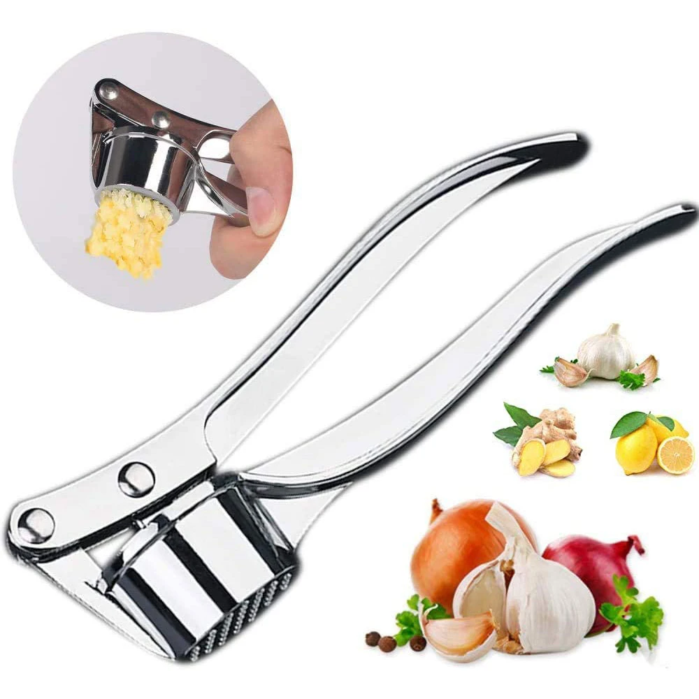 New Wholesale Professional Food Crusher Manual Kitchen Zinc Alloy Mincer Ginger Garlic Press