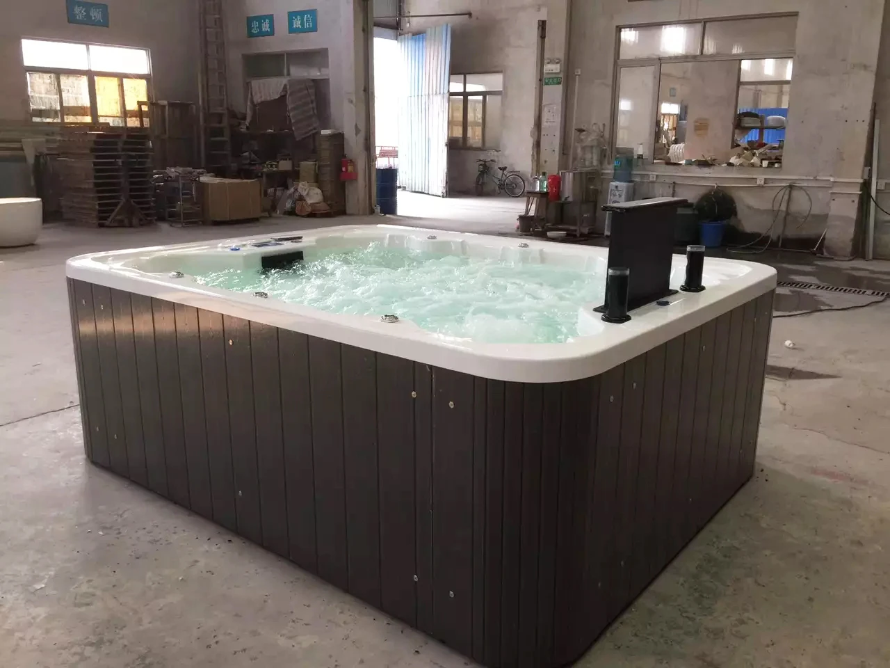 8 people garden party outdoor big whirlpool massage spa