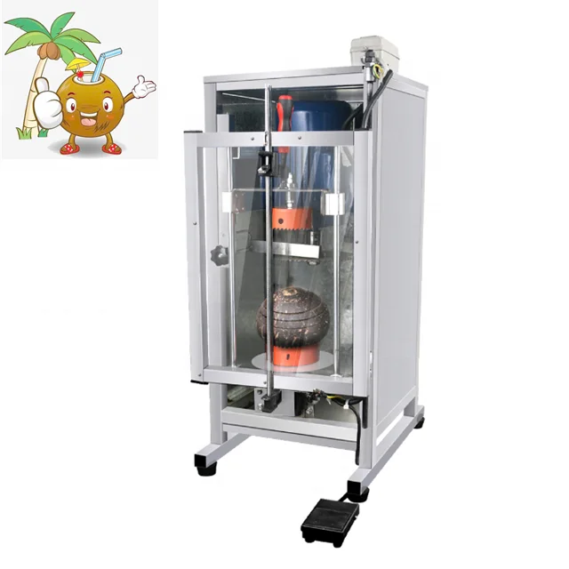 old coconut coconut peel cutting open machine for cooking soup