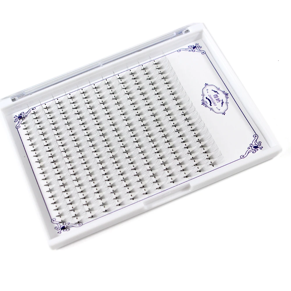Your own logo large xl big tray 240 volume lashes premade fans extension cils 10d premade short stem pointy base pre made lashes