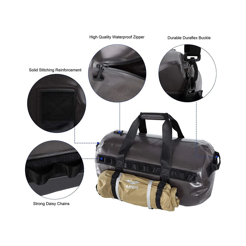 Tank Motorbike Duffle Rear Bag Motorcycle Dry Saddle Duffel Tail Bag for Motorcycle Custom 40L/80L Durable Roll Top Waterproof
