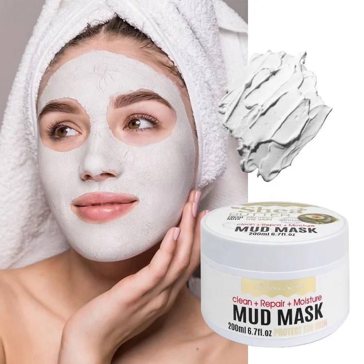 Частная Марка OEM Beauty Органический Уход за лицом оптовая продажа натурального масла ши грязевая маска для лица коллагеновая