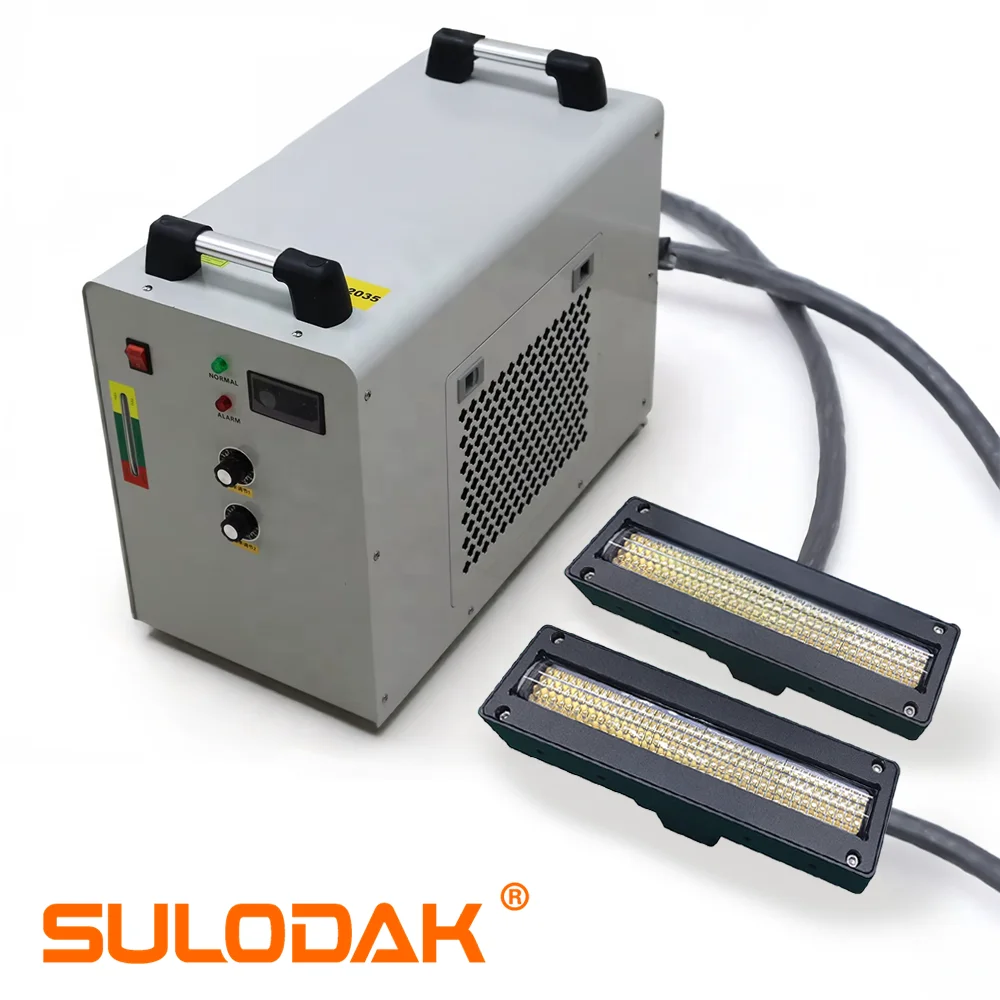 350W UV Curing Lamp 395nm for Printer Machine Screen Printing Flexo Flatbed Label Water Cooled LED System