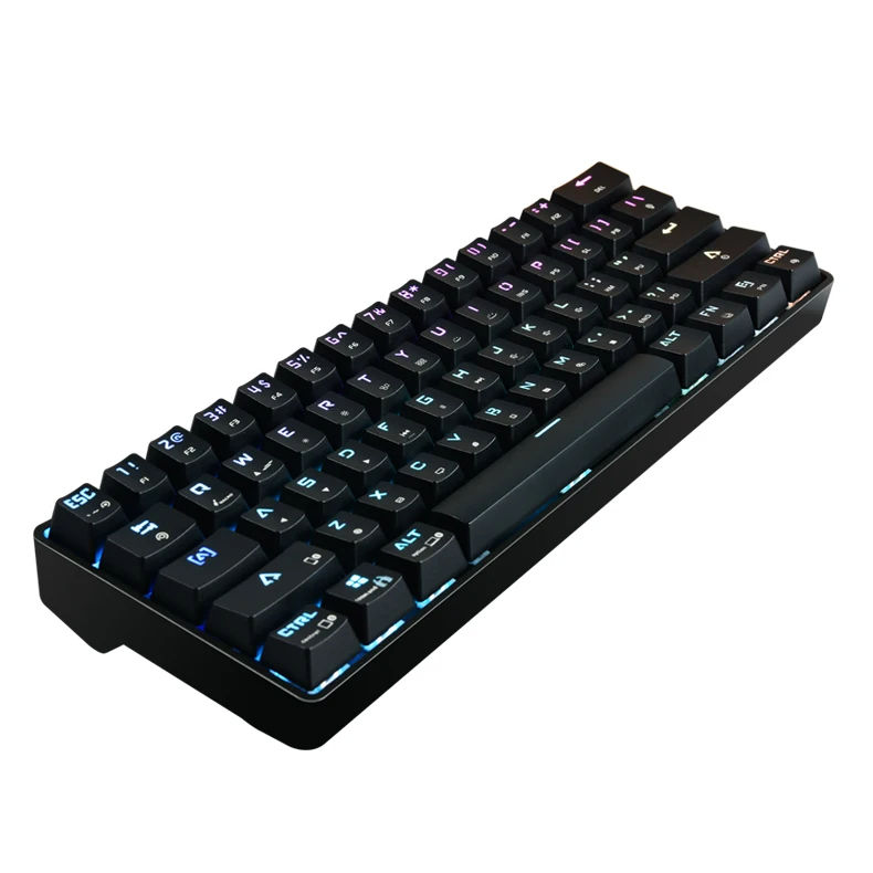  Проводной и беспроводной двойной режим 61 Ключи RGB игровая клавиатура эргономичная Горячая замена