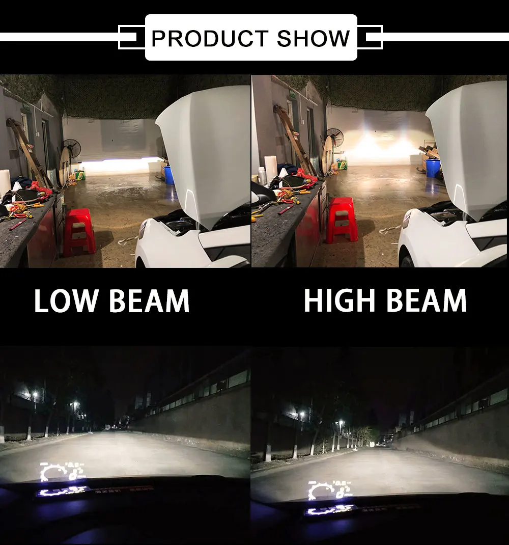 HUAJIAN High Power Universal 3 Copper Tube Car M5 Headlight Bulb 9005/9006/9012/H4/H7/H11 IP67 Waterproof Auto Lamp