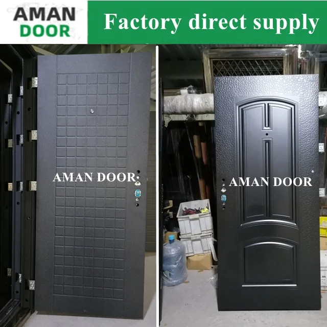 AMAN DOOR Factory Direct Price 30 X 78 Exterior Ghana Steel Security Door Design