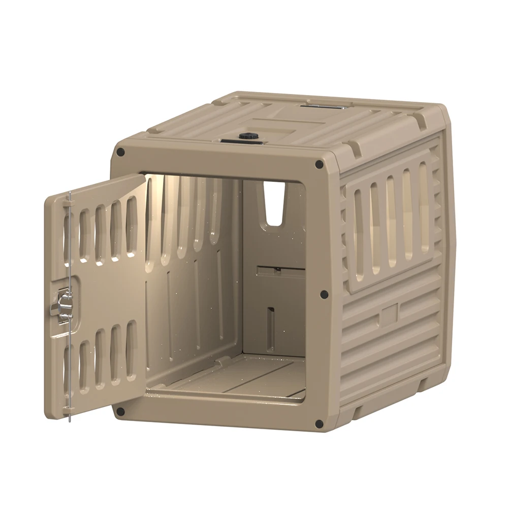 KUER plastic car transport rotomolded cage portable pet travel big dog Consignment Box kennel cage indoor