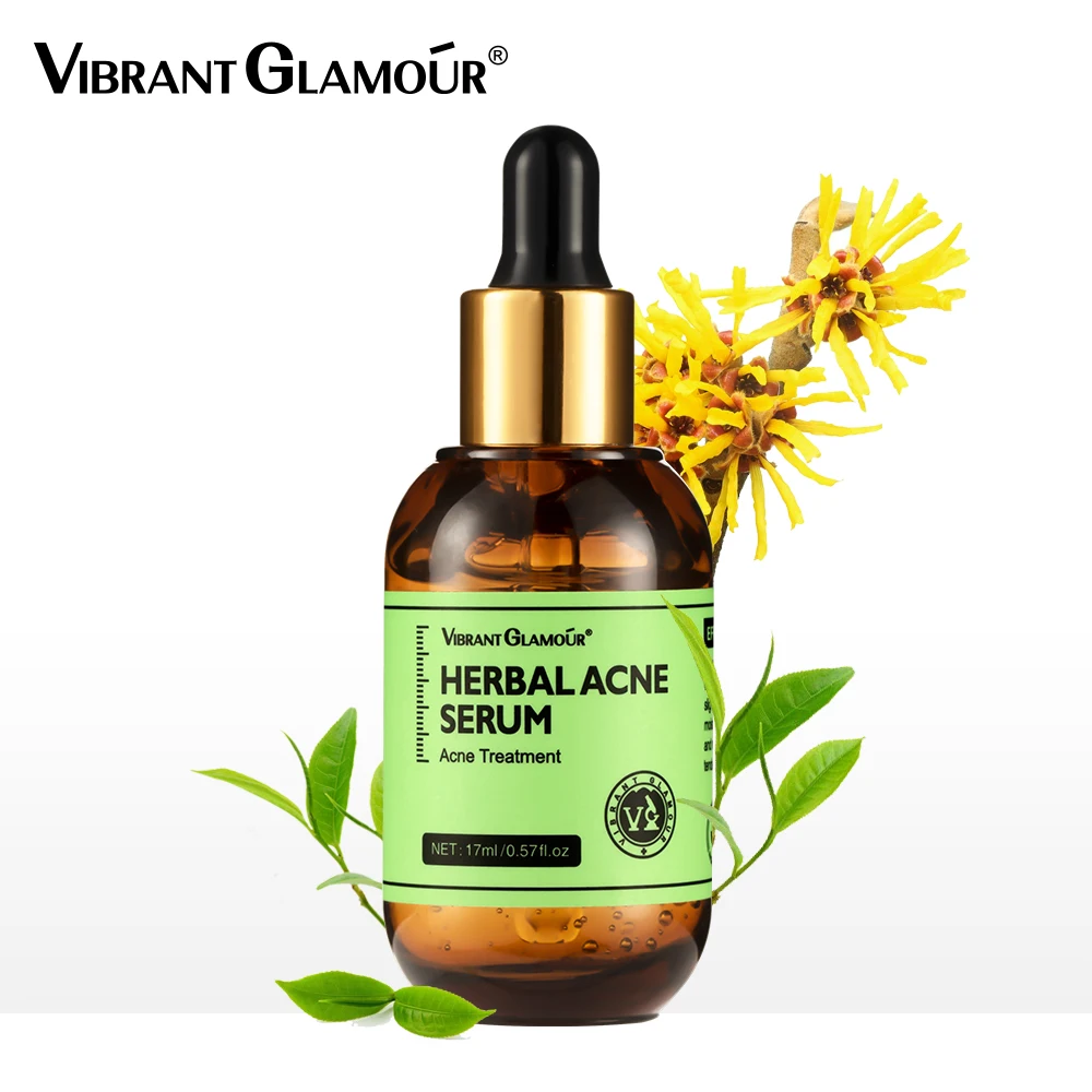 VIBRANT GLAMOUR Anti acne Clear Pimples Facial Serum Rapid acne redness swelling removal Herbal Acne Treatment Serum