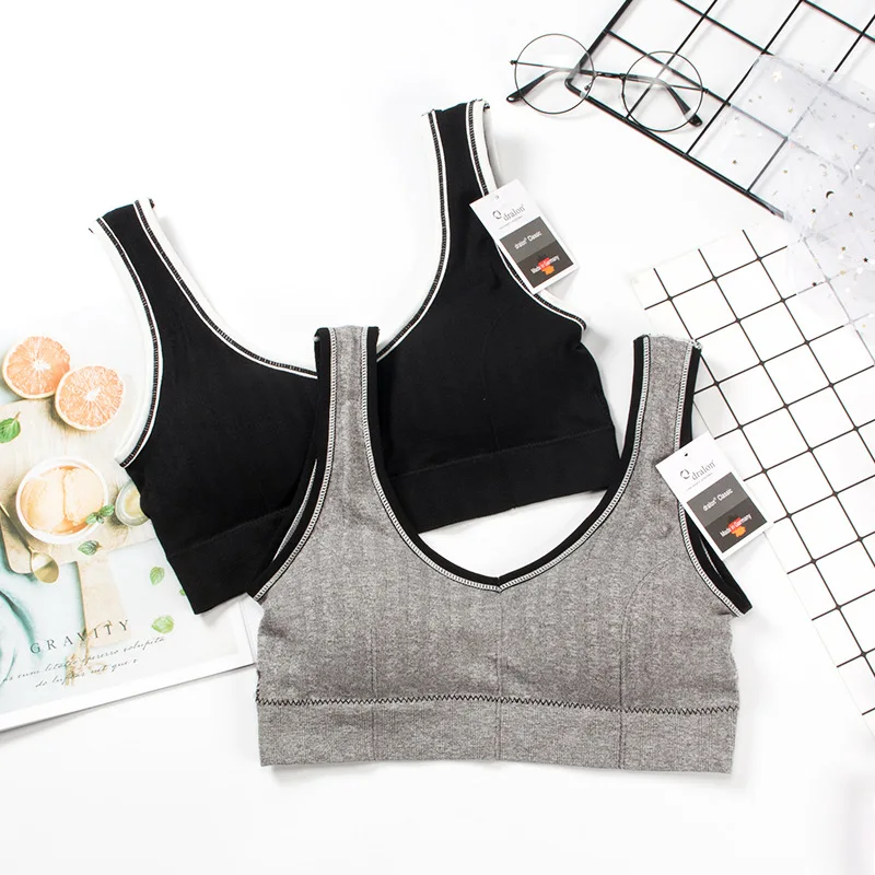 Custom Tank Top HM2.0#Wholesale Women Wire Free Comfortable Sleep Sport Bra Push Up Breathable Yoga Bra