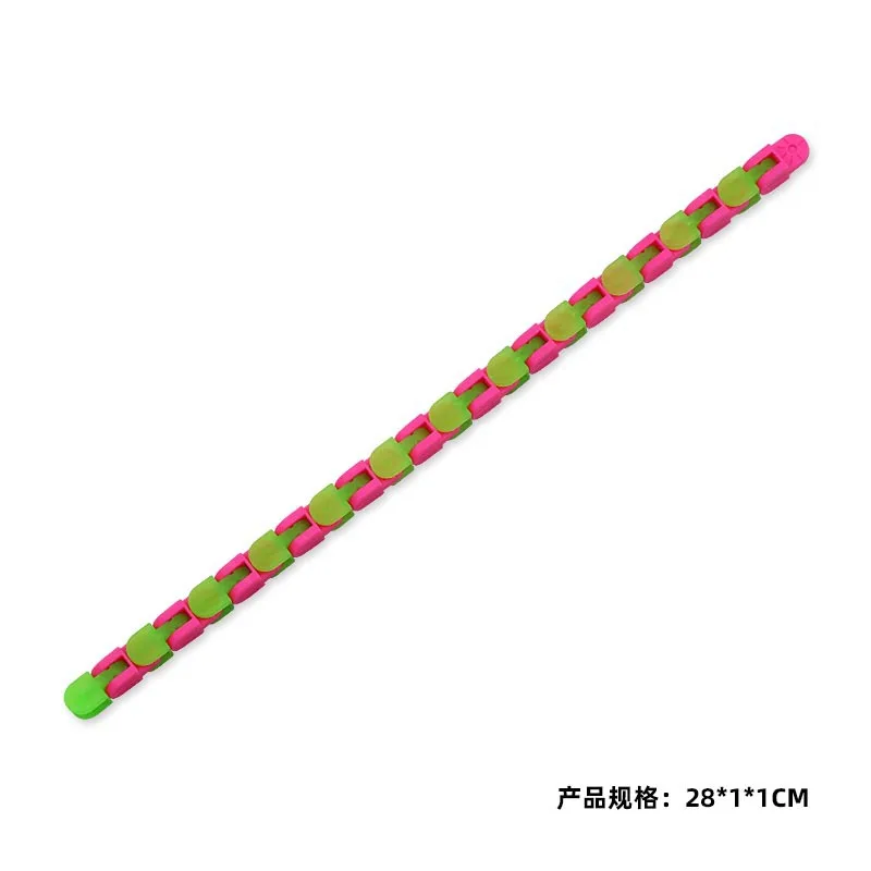 Former factory Finger Sensory Toys Puzzle Snake Glowable 24 Links Wacky Tracks Snap Fidget Toy For Adults And Kids