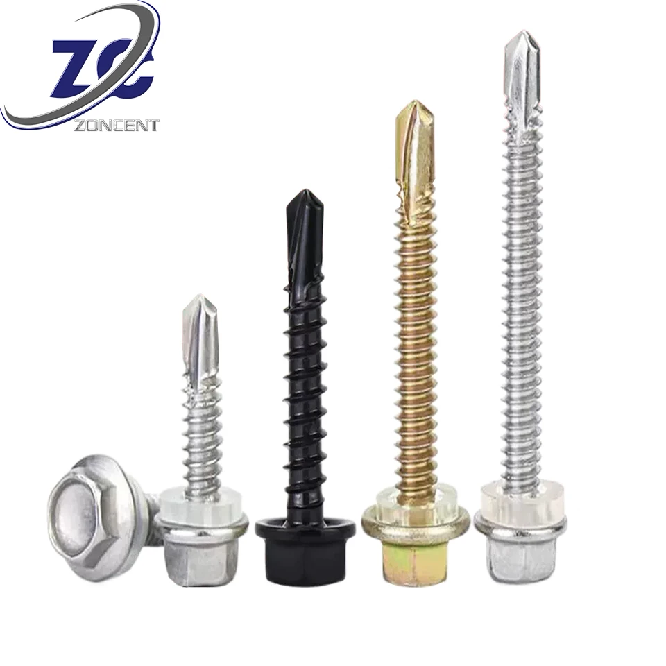 Cold heading Wholesale Custom size self drilling screw stainless steel brass aluminum self-drilling screw