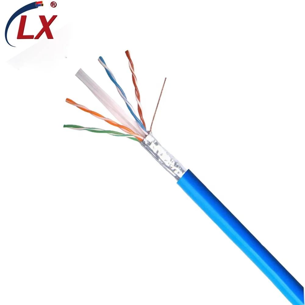 China Wholesale price  0.57mm 23 AWG 8 core Pure Copper network Category 6 CAT6 FTP cable with PVC Jacket