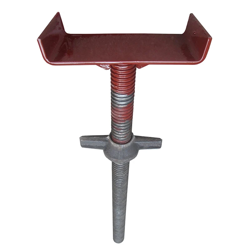 Adjustable Scaffolding U-head Base Jack Support For Galvanized Scaffold System