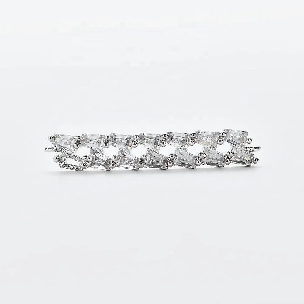 Wholesale CZ Tube Bar Micro Pave Diamond Charm 18k Gold Connector Jewelry for Bracelet Making
