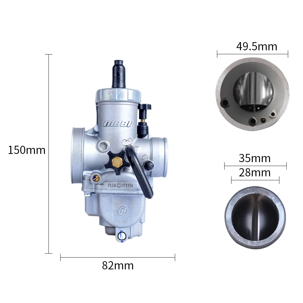 
NIBBI Carburetor PE28 (Sport version) 28MM 150-250cc 2/4 stroke engine 