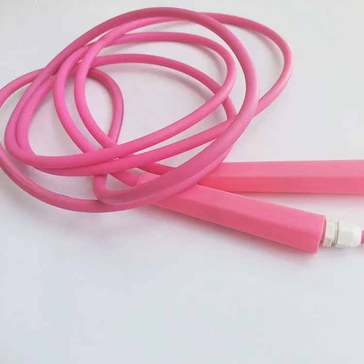 Sports fitness skipping rope hollow with beaded rope section adjustable jump rope without knotting and winding