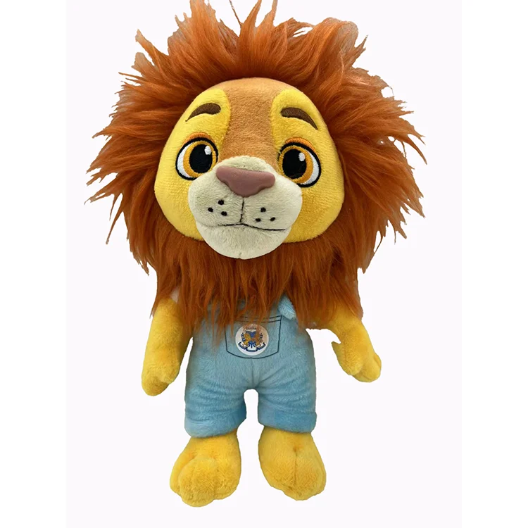 Hot selling Jungle Cute Embroidery Craftsmanship Lion King Plush Toy