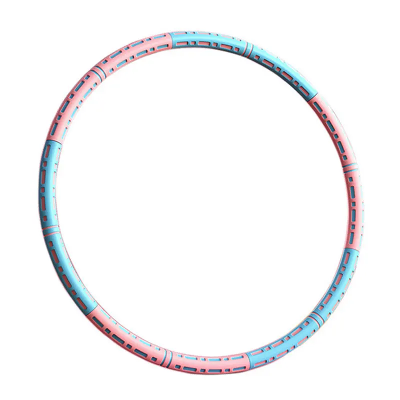 Two-color Foam Stainless Steel Hula Ring Circle Exercise Fitness 6 Sections Adjustable Detachable New Type Lose Weight Home Use