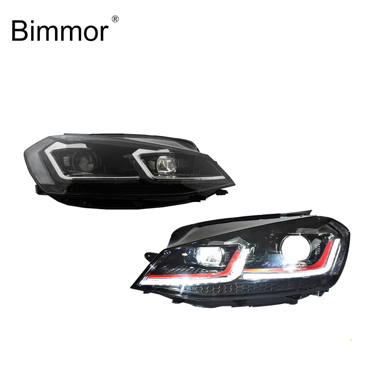 Bimmor modified headlights for volkswagen VW golf 7 halogen headlight upgraded to Golf 7.5 mk7.5  tuning custom headlamp led