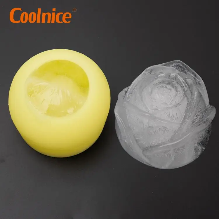 3D форма для льда с большими розовыми цветами силиконовая форма для помадки и шоколада устойчивая к низким и высоким температурам