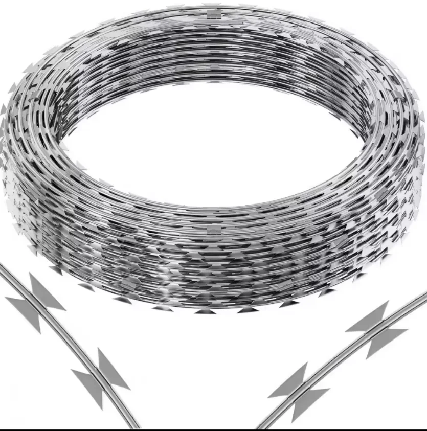 Chinese supplier low price harp razor barbed wire/Philippine razor razor barbed wire/razor blade barbed wire