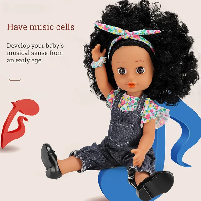 KSF Toys Wholesale China Factory Hot Selling 34CM Vinyl African American Doll Set For Girls