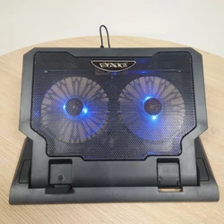 SATE- Brand stocked notebook cooler 5v  laptop notebook cooling pad stand 2 fans     A-CP19