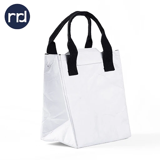 RR Donnelley High Quality Logo Print Dupont Waterproof Reusable Washable Customized White Tote Paper Beach Tyvek Shopping Bags