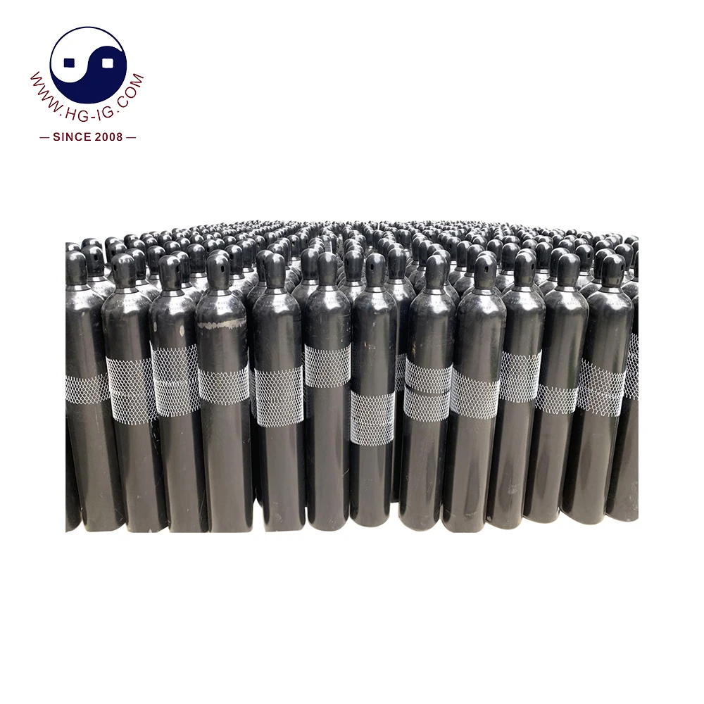 HG-IG 40L Industrial Seamless Gas Cylinders For Compressed Argon Nitrogen Helium Carbon Oxide Oxygen